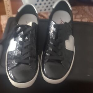 ED Love Black Leather Sneakers Size 9M